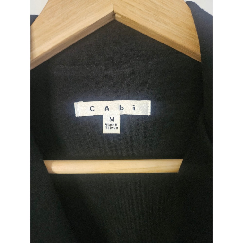 CAbi Style 177 Black One-Button Soft Blazer Jacket Size M Ponte‎ Knit Office - Picture 3 of 7